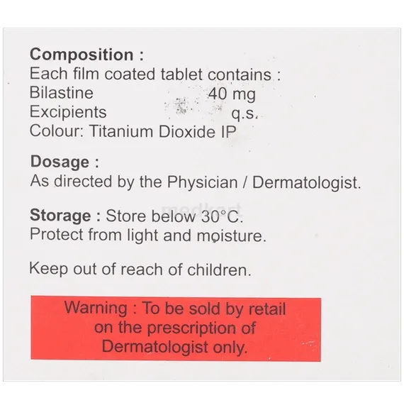 bilanix forte 40mg tablet 10's